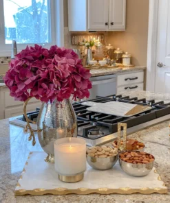 Inspire Me! Home Decor Marble Tray With Metallic Edge (2 Colors) 26 Inspire Me! Home Decor Marble Tray With Metallic Edge (2 Colors)