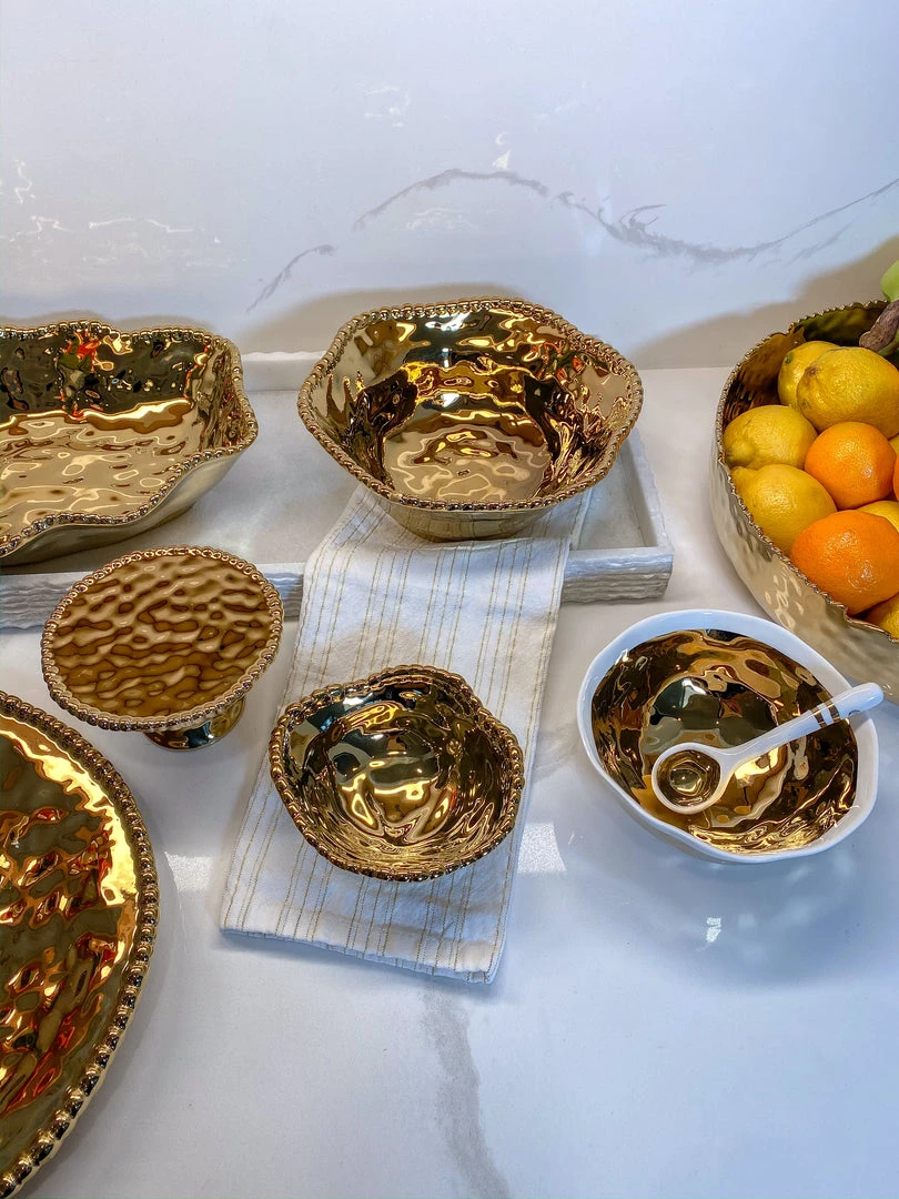 Inspire Me! Home Decor Gold Wavy Beaded Bowls (2 Sizes) 8 Inspire Me! Home Decor Gold Wavy Beaded Bowls (2 Sizes)