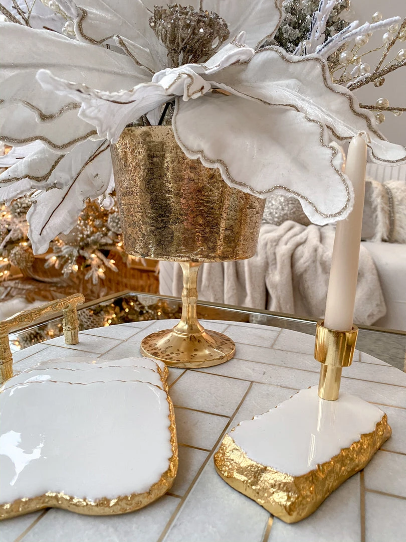 Inspire Me! Home Decor Gold Footed Vase 4 Inspire Me! Home Decor Gold Footed Vase