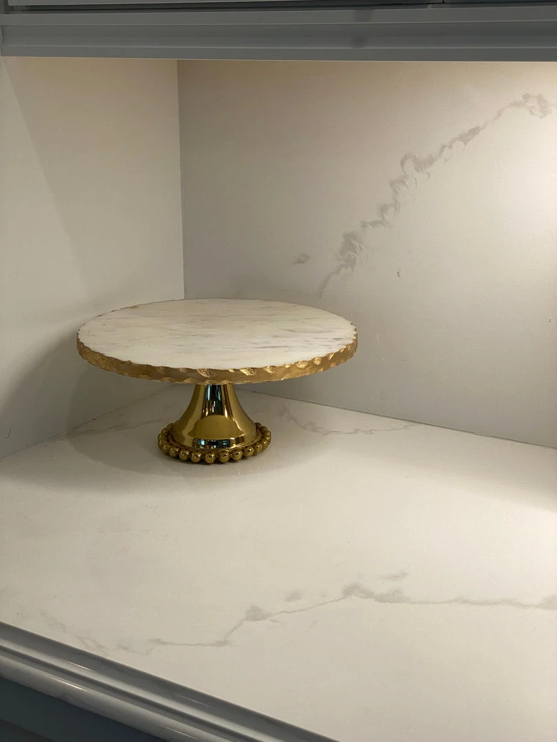 Inspire Me! Home Decor Gold Marble Cake Stand (2 Sizes) 8 Inspire Me! Home Decor Gold Marble Cake Stand (2 Sizes)