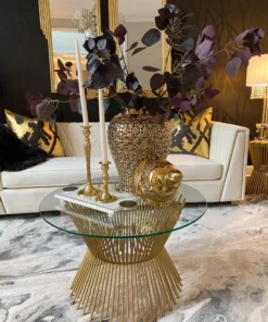 Inspire Me! Home Decor Marble Footed Tray W/ Black Circles