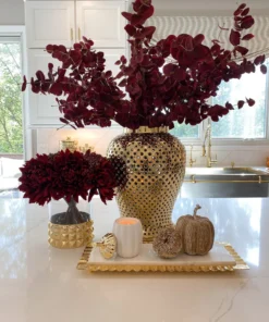 Inspire Me! Home Decor Long Marble Tray With Metal Ripple Edge (2 Colors) 8 Inspire Me! Home Decor Long Marble Tray With Metal Ripple Edge (2 Colors)