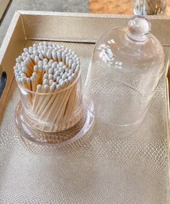 Inspire Me! Home Decor Glass Cloche With White Tip Matches 13 Inspire Me! Home Decor Glass Cloche With White Tip Matches