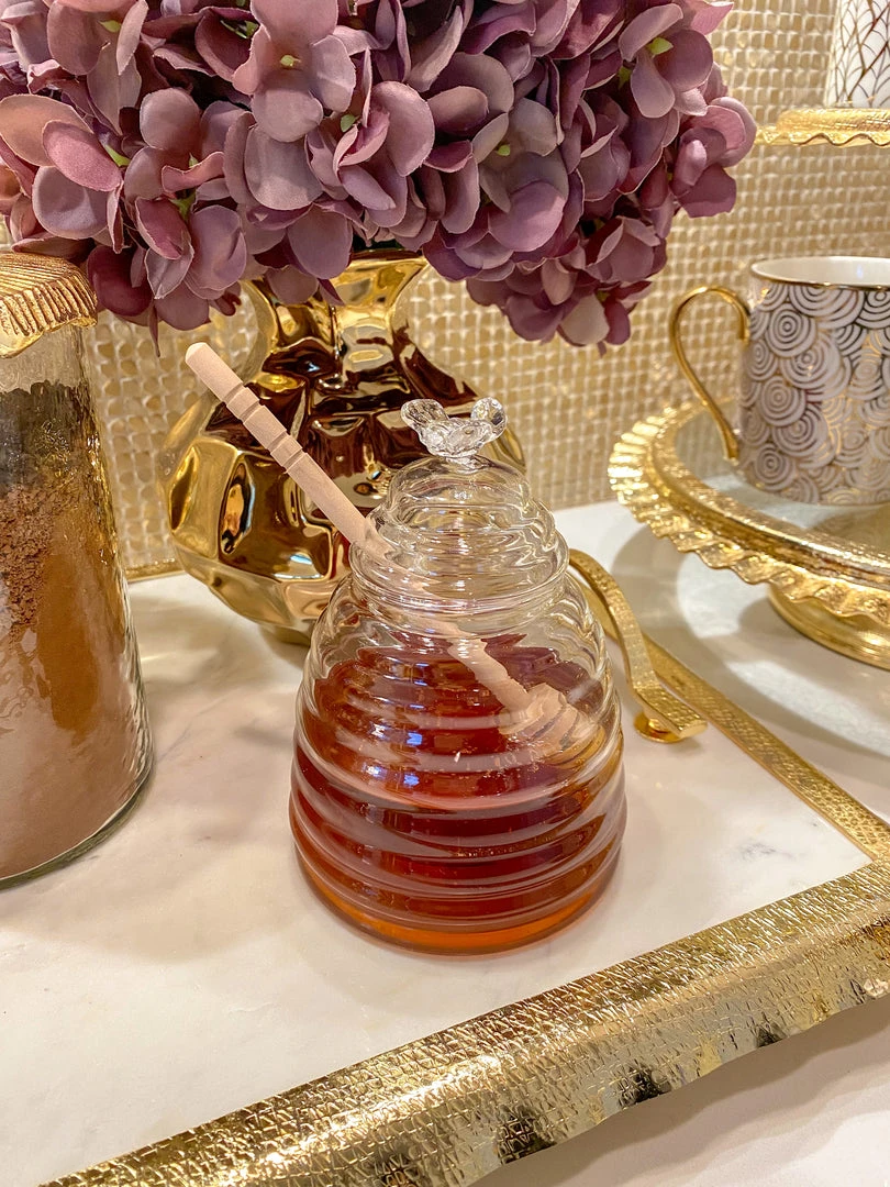 Inspire Me! Home Decor KITCHEN Glass Beehive Honey Jar 3 Inspire Me! Home Decor KITCHEN Glass Beehive Honey Jar