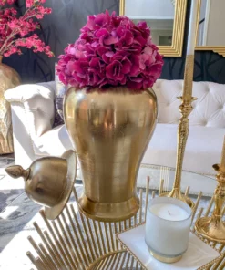 Inspire Me! Home Decor Gold Metal Ginger Jar 14 Inspire Me! Home Decor Gold Metal Ginger Jar