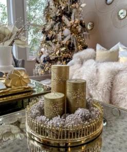 Inspire Me! Home Decor Golden Swirl Candle (3 Sizes) 7 Inspire Me! Home Decor Golden Swirl Candle (3 Sizes)