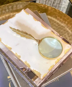 Inspire Me! Home Decor Feather Magnifying Glass