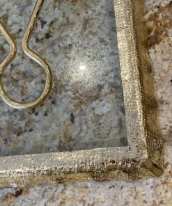 Inspire Me! Home Decor Glass And Gold Napkin Holder