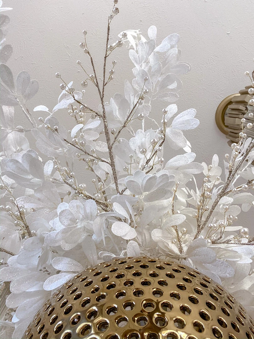 Inspire Me! Home Decor 45" Tall White Leaf Stem 7 Inspire Me! Home Decor 45" Tall White Leaf Stem