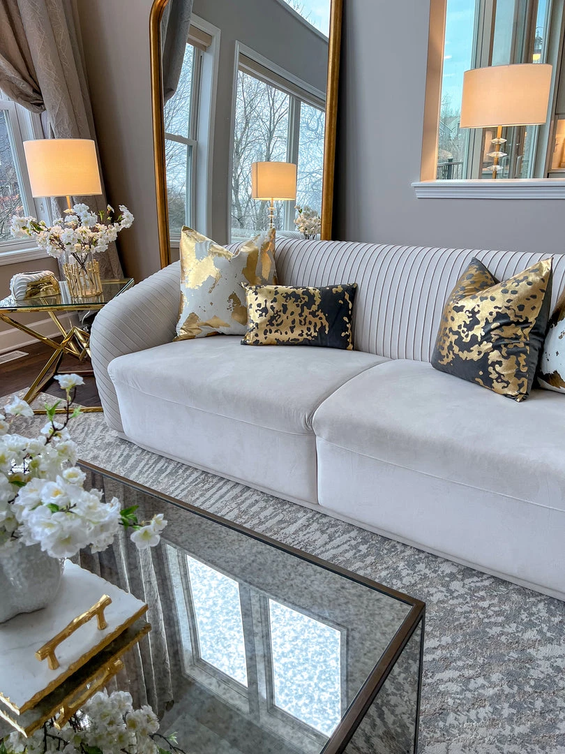 Cloud9d Elise Charcoal Gold Pillow - 20" X 20" PILLOWS, RUGS, & THROWS 6 Cloud9d Elise Charcoal Gold Pillow - 20" X 20" PILLOWS, RUGS, & THROWS