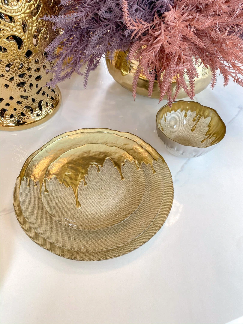 Inspire Me! Home Decor Gold Dipped Dinnerware Collection (Sold Separately) 10 Inspire Me! Home Decor Gold Dipped Dinnerware Collection (Sold Separately)