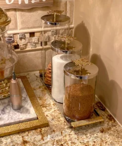 Inspire Me! Home Decor Hammered Texture Tray W/ Gold Handle