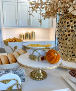 Inspire Me! Home Decor Gold Marble Cake Stand (2 Sizes) 12 Inspire Me! Home Decor Gold Marble Cake Stand (2 Sizes)