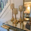 Inspire Me! Home Decor Gold Crystal Candleholders (Set Of 3) 1 Inspire Me! Home Decor Gold Crystal Candleholders (Set Of 3)