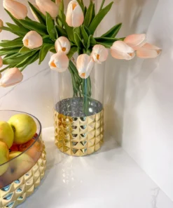 Inspire Me! Home Decor Oversized Gold Studded Glass Bowl
