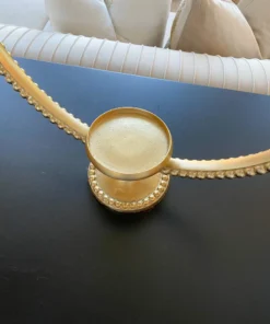 Inspire Me! Home Decor Large Gold Ring Beaded Candleholder