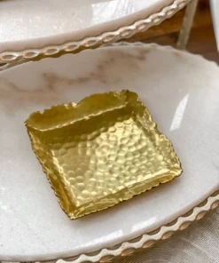Inspire Me! Home Decor Gold Hammered Square Tray