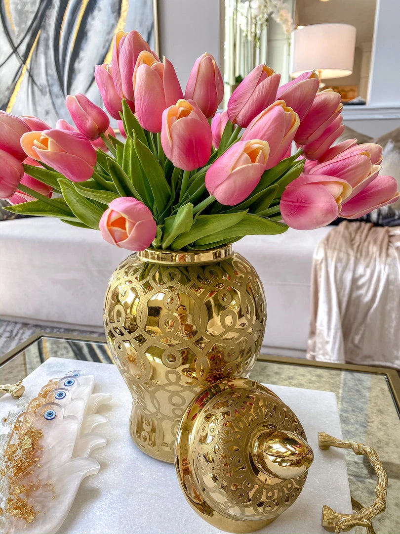 Inspire Me! Home Decor Gold Patterned Mini/Miniature Ginger Jar 5 Inspire Me! Home Decor Gold Patterned Mini/Miniature Ginger Jar