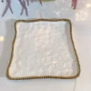 Inspire Me! Home Decor Gold And White Beaded Square Platter 1 Inspire Me! Home Decor Gold And White Beaded Square Platter