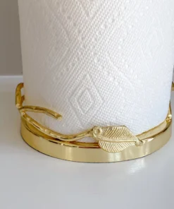Inspire Me! Home Decor Gold Leaf Detailed Paper Towel Holder 17 Inspire Me! Home Decor Gold Leaf Detailed Paper Towel Holder