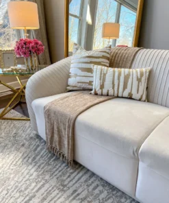 Cloud9d PILLOWS, RUGS, & THROWS Becca Ivory Gold Pillow - 14" X 20" 7 Cloud9d PILLOWS, RUGS, & THROWS Becca Ivory Gold Pillow - 14