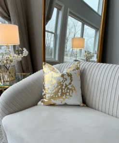 Cloud9d PILLOWS, RUGS, & THROWS Elise Ivory Gold Pillow - 20" X 20" 15 Cloud9d PILLOWS, RUGS, & THROWS Elise Ivory Gold Pillow - 20