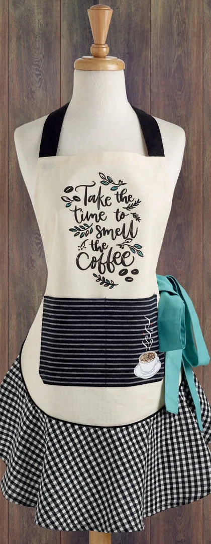 Inspire Me! Home Decor KITCHEN Coffee Time Apron 3 Inspire Me! Home Decor KITCHEN Coffee Time Apron
