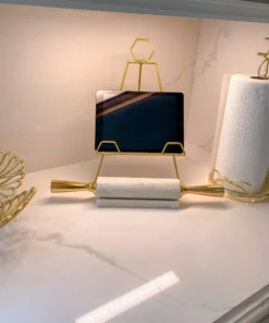 Inspire Me! Home Decor Distressed Gold Handle Marble Decorative Rolling Pin 7 Inspire Me! Home Decor Distressed Gold Handle Marble Decorative Rolling Pin