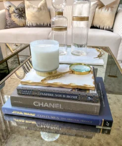 Inspire Me! Home Decor Small Marble Metallic Edged Tray