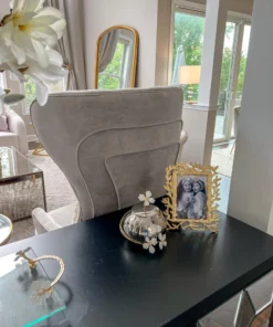 Inspire Me! Home Decor Round Dish With Cover And White Jeweled Flower Details (2 Colors)