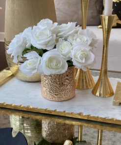 Inspire Me! Home Decor Gold Texture Votive Vase