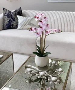 Inspire Me! Home Decor Pink Faux Orchid Potted Faux Plant 9 Inspire Me! Home Decor Pink Faux Orchid Potted Faux Plant