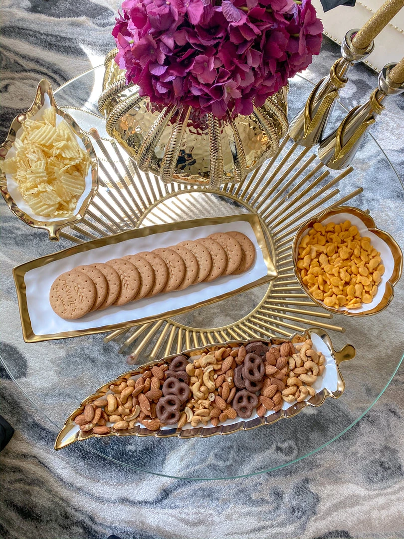 Inspire Me! Home Decor Long Gold Edge Tray 7 Inspire Me! Home Decor Long Gold Edge Tray