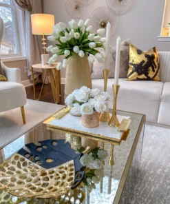 Inspire Me! Home Decor Gold Texture Votive Vase