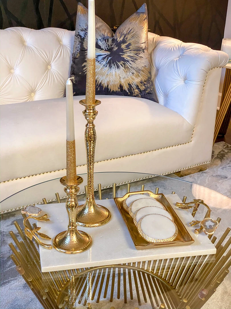 Inspire Me! Home Decor Marble Tray With Gold Agate Handles 3 Inspire Me! Home Decor Marble Tray With Gold Agate Handles