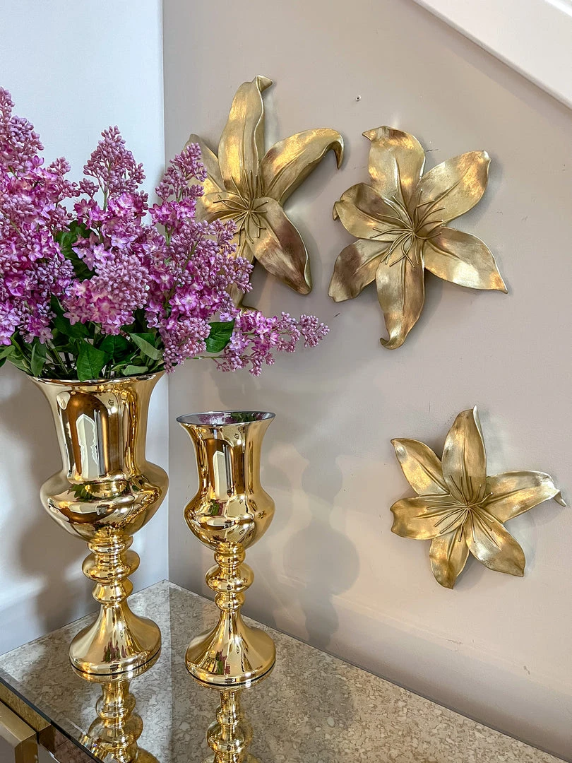 Inspire Me! Home Decor Gold Flower Wall Art 3 Inspire Me! Home Decor Gold Flower Wall Art