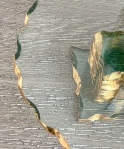 Inspire Me! Home Decor Stacked Glass Cake Stand With Textured Gold Rim (2 Sizes ) 28 Inspire Me! Home Decor Stacked Glass Cake Stand With Textured Gold Rim (2 Sizes )