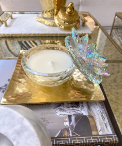 Inspire Me! Home Decor Crystal Lotus Top Candle (2 Colors) 20 Inspire Me! Home Decor Crystal Lotus Top Candle (2 Colors)