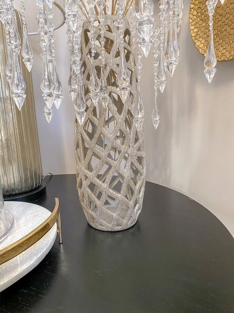 Inspire Me! Home Decor Champagne Ceramic Cut-Out Vase 7 Inspire Me! Home Decor Champagne Ceramic Cut-Out Vase