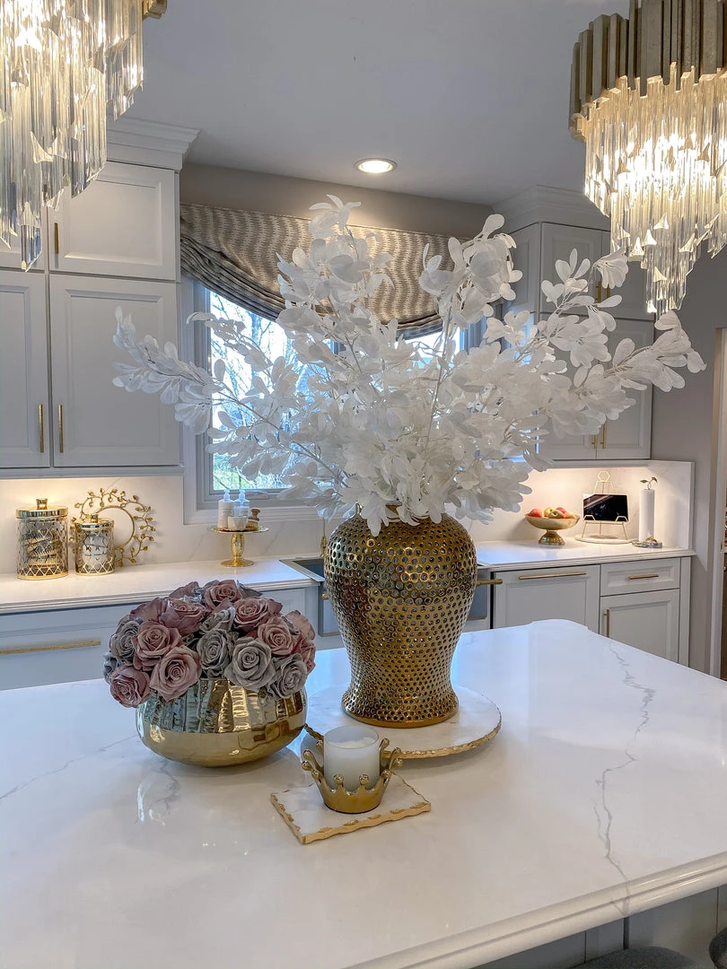 Inspire Me! Home Decor 45" Tall White Leaf Stem 4 Inspire Me! Home Decor 45" Tall White Leaf Stem