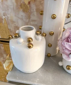 Inspire Me! Home Decor White Ceramic Studded Vase (3 Sizes) 19 Inspire Me! Home Decor White Ceramic Studded Vase (3 Sizes)