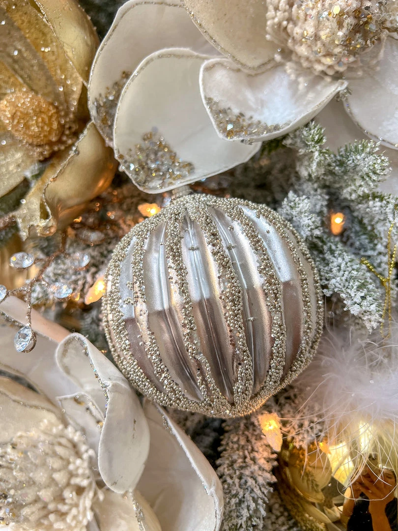 Inspire Me! Home Decor Gold Ribbed Orb Ornaments (2 Colors) 5 Inspire Me! Home Decor Gold Ribbed Orb Ornaments (2 Colors)