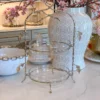 Inspire Me! Home Decor Two-Tiered Silver Leaf Serving Display 2 Inspire Me! Home Decor Two-Tiered Silver Leaf Serving Display