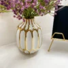 Inspire Me! Home Decor White And Gold Pattern Vase 1 Inspire Me! Home Decor White And Gold Pattern Vase