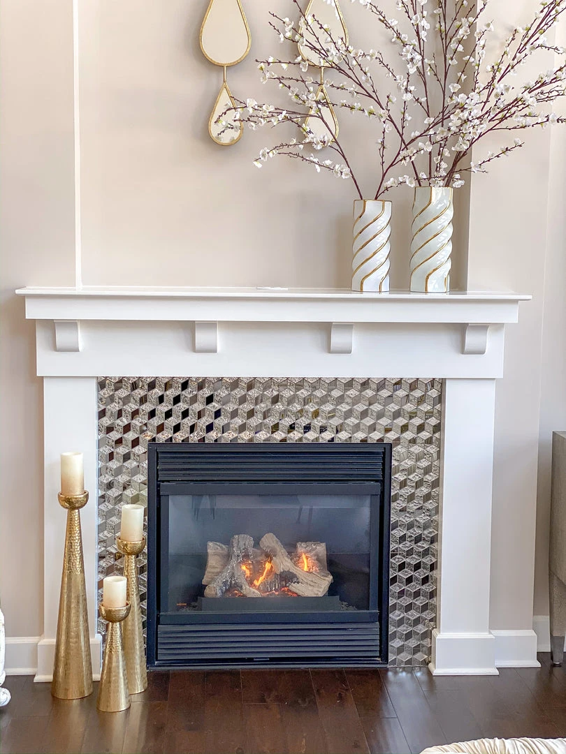 Inspire Me! Home Decor Gold And White Twist Vase (2 Sizes) 5 Inspire Me! Home Decor Gold And White Twist Vase (2 Sizes)