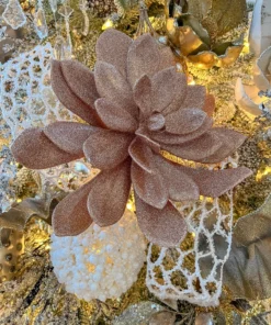 Inspire Me! Home Decor Glittered Rose Gold Pick