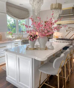 Inspire Me! Home Decor Floral Stems Pink Cherry Blossom Branch Stem