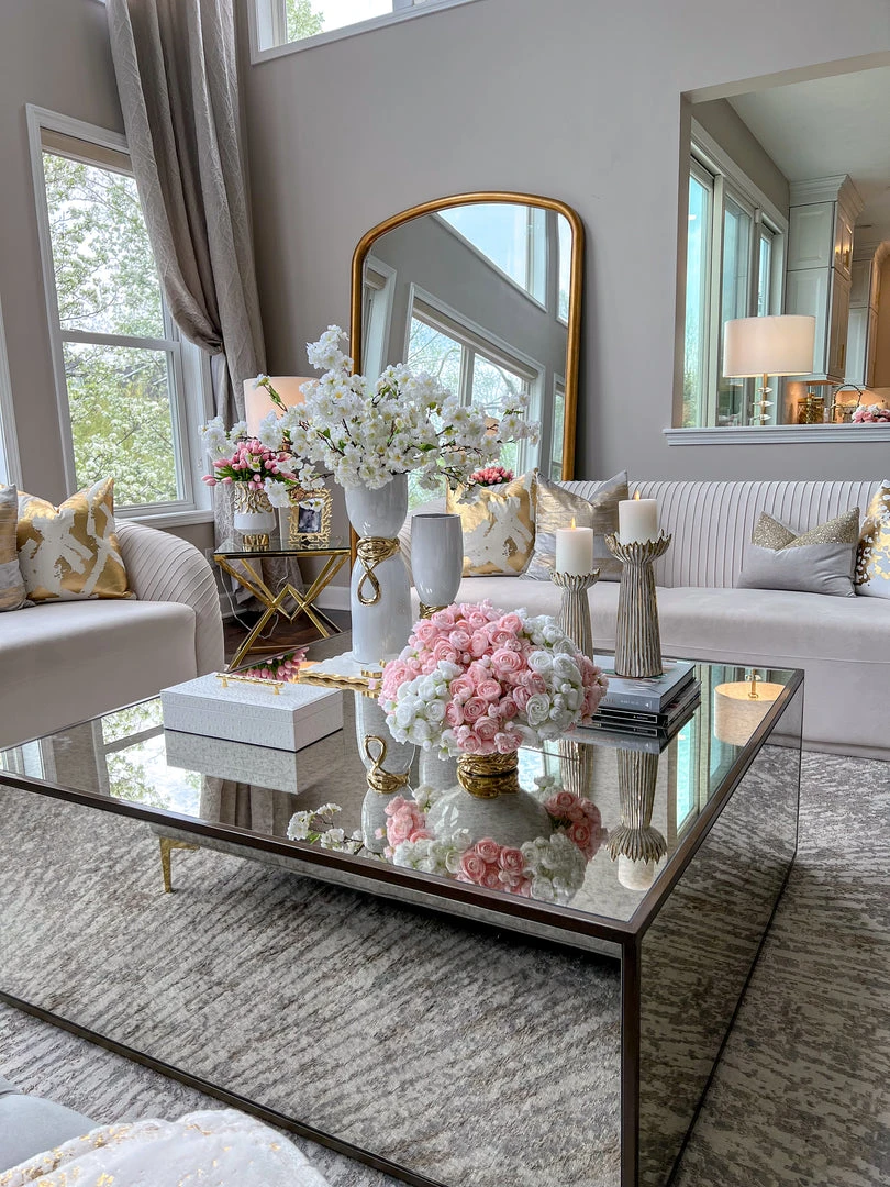 Inspire Me! Home Decor White & Gold Ceramic Candle Holder (2 Sizes) 5 Inspire Me! Home Decor White & Gold Ceramic Candle Holder (2 Sizes)