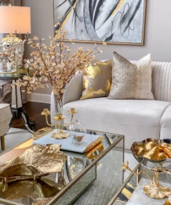 Inspire Me! Home Decor Gold Lotus Vase & Candle Holder