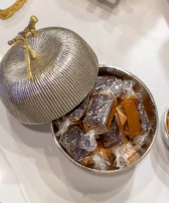 Inspire Me! Home Decor Silver And Gold Apple Shaped Snack Jar (2 Sizes) 9 Inspire Me! Home Decor Silver And Gold Apple Shaped Snack Jar (2 Sizes)
